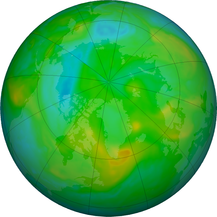 Arctic ozone map for 14 July 2017